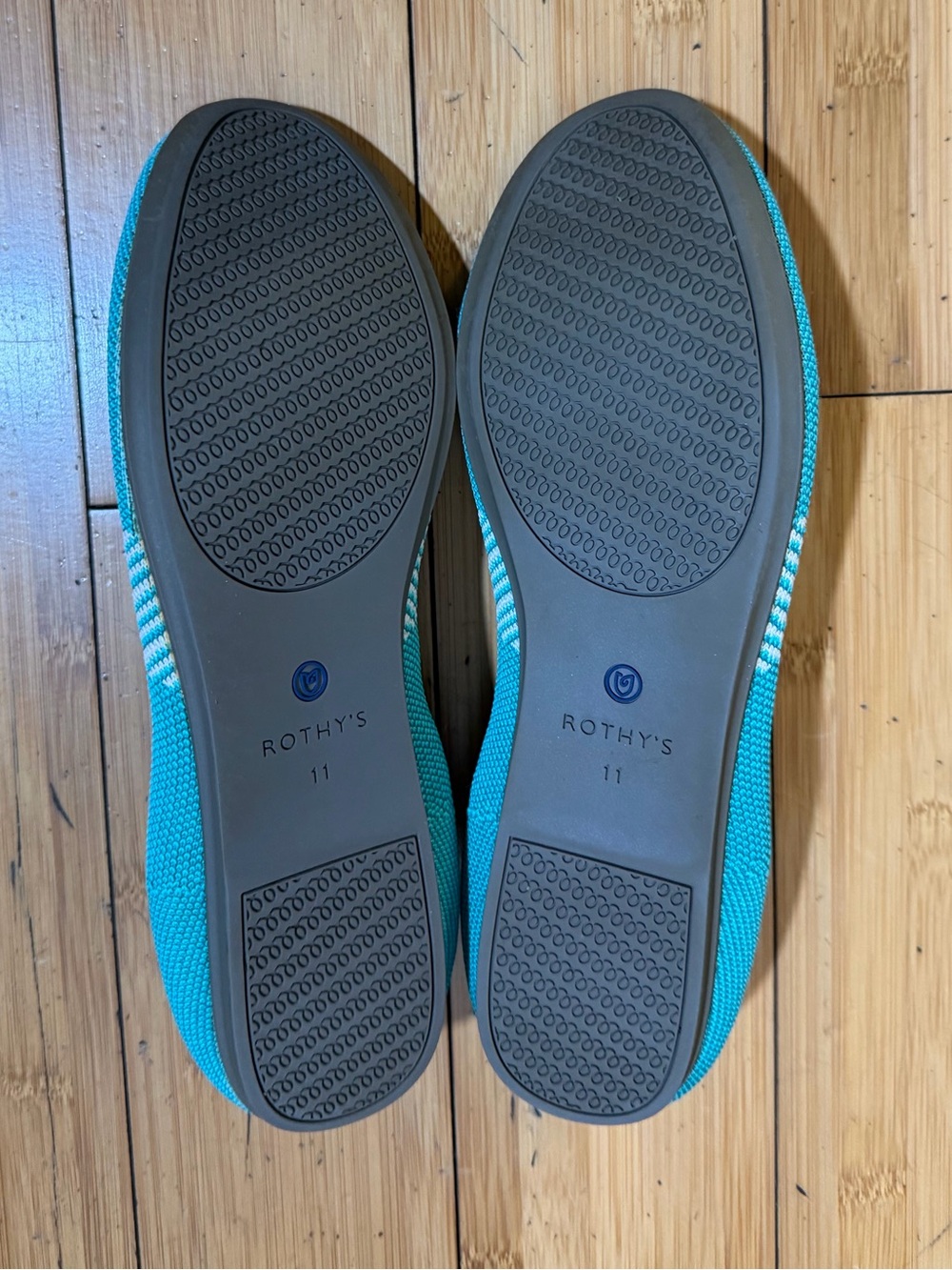 Rothy’s RETIRED COLOR Calypso Teal Ballet Flat Size 11 - Picture 10 of 16